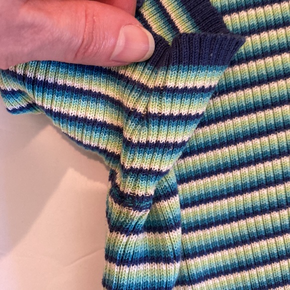 ❌ DONATED J. CREW VTG 90’s Short Sleeve Knit Ribbed Sweater Top 100% Cotton - Picture 5 of 10